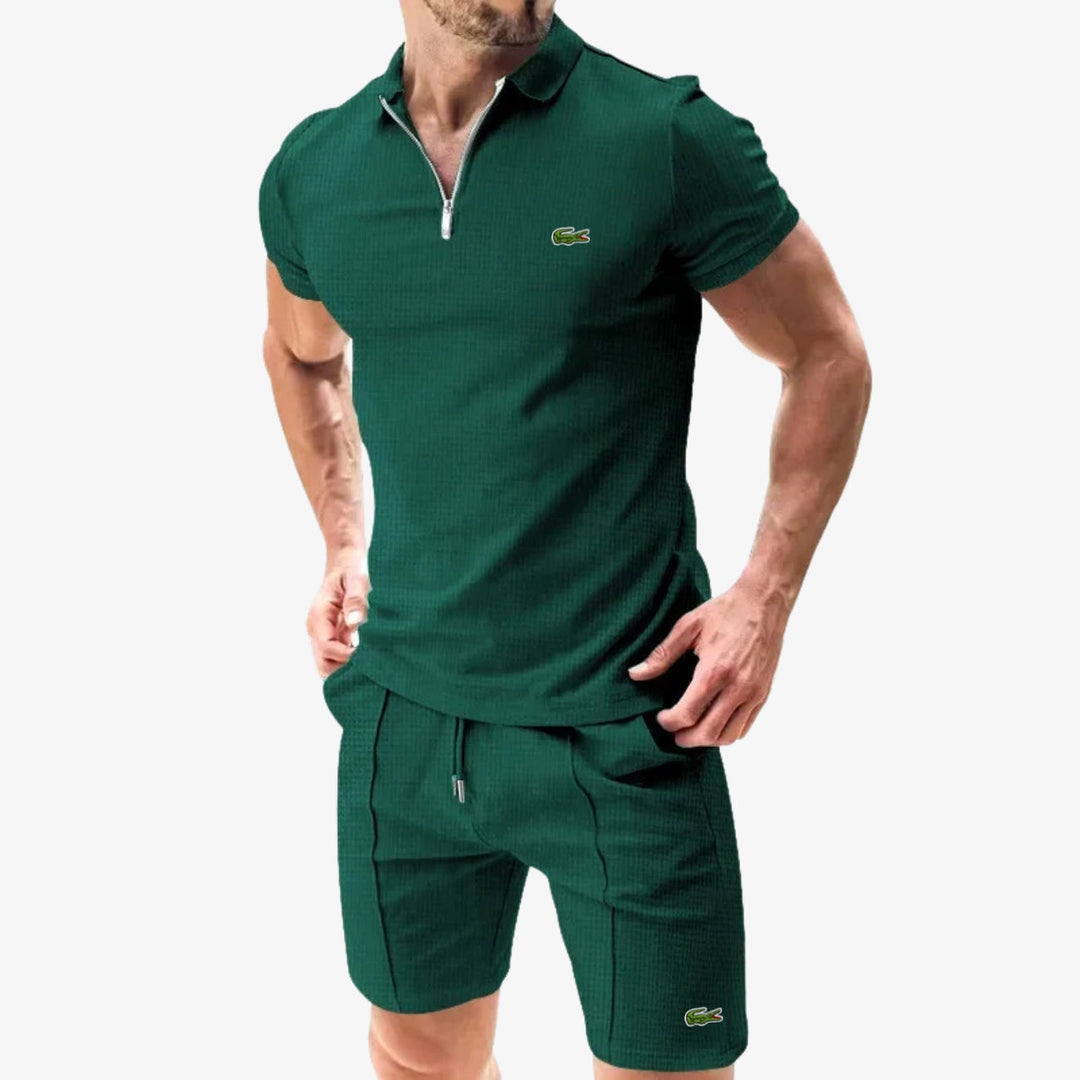 Zip-Polo & Shorts Set - Utförsäljning