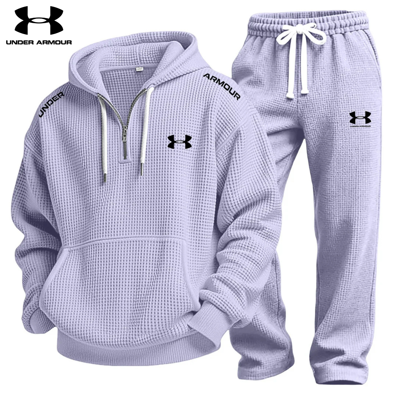 Prestandaset med Våffelstickad Hoodie och Joggingbyxa || Utförsäljning