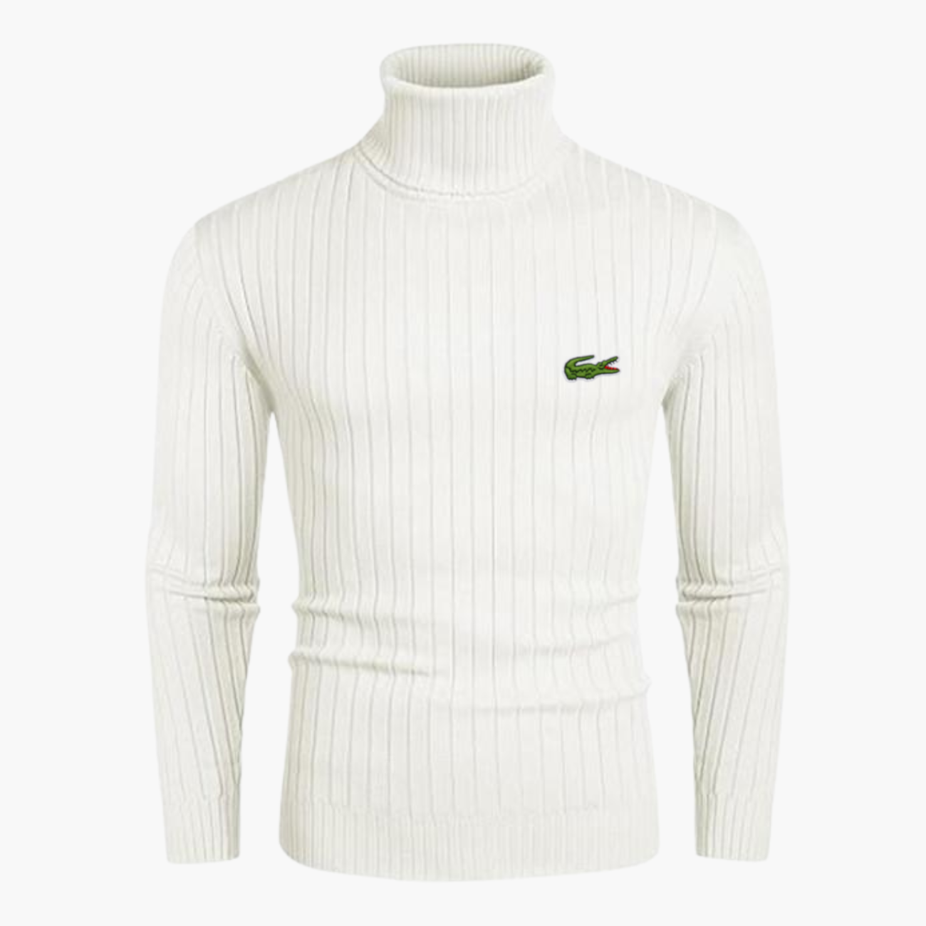 Slim-Fit Stickad Polokrage || Modern Comfort Collection