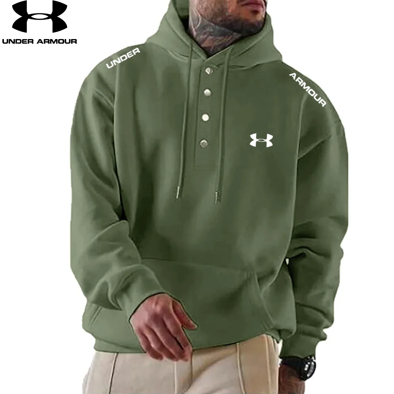 2026 Modern knapp-hoodie || Utförsäljning