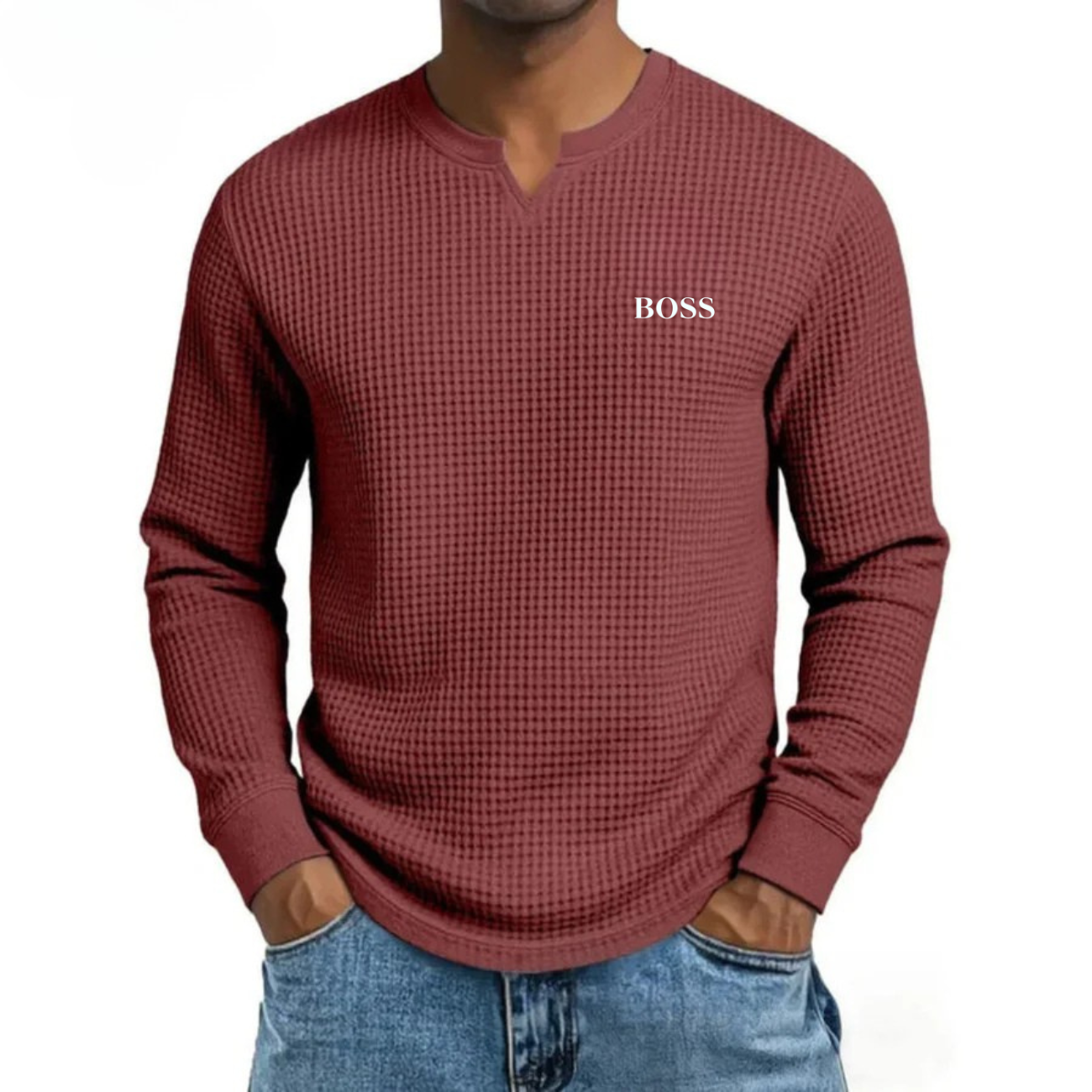 2026 Våffelstickad tröja i smart casual-stil - Begränsad Upplaga