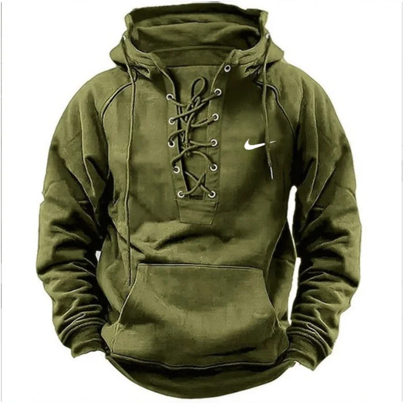 2026 Fritids Hoodie med Snörning - Utförsäljning