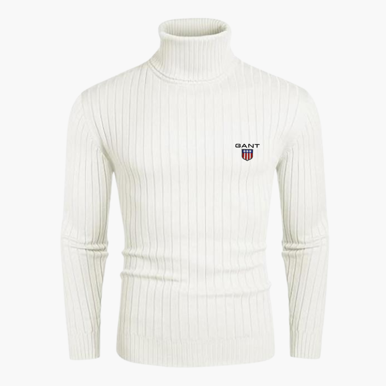 Slim-Fit Stickad Polokrage || Modern Comfort Collection