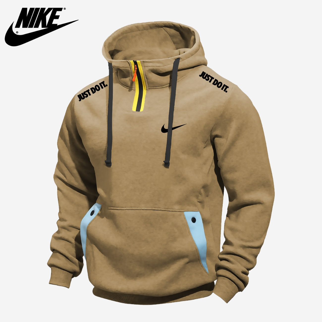Avslappnad Half-Zip Hoodie || UTFÖRSÄLJNINGSPRIS