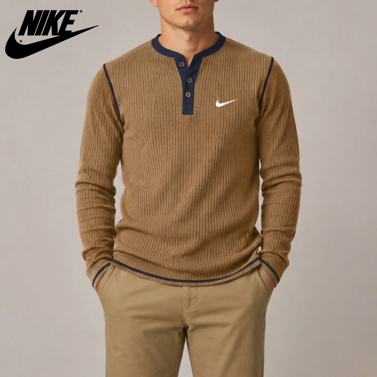 Ribbstickad Henley || Utförsäljning