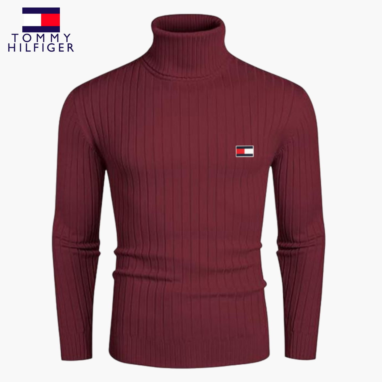 Slim-Fit Stickad Polokrage || Modern Comfort Collection