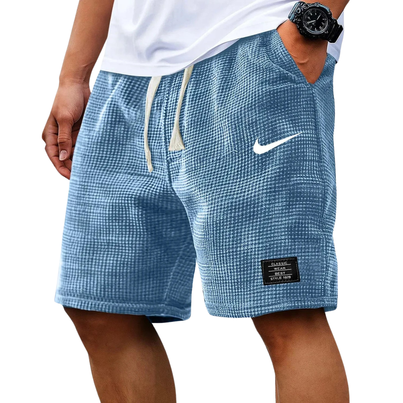 2026 Texturerade Waffle Knit-Shorts - Utförsäljning