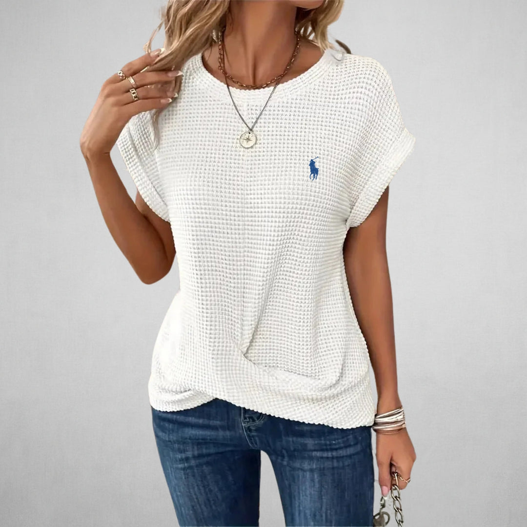 Vardaglig Textur-T-shirt - UTFÖRSÄLJNING