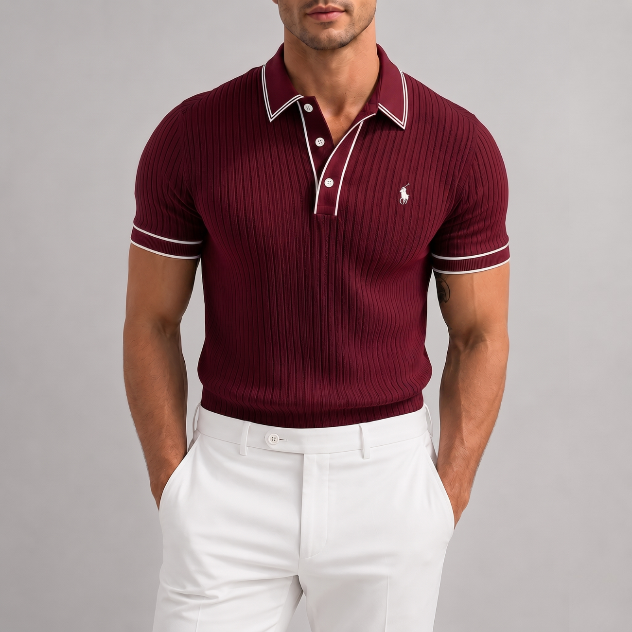 Core Luxe Ribbed Polo - Utförsäljning