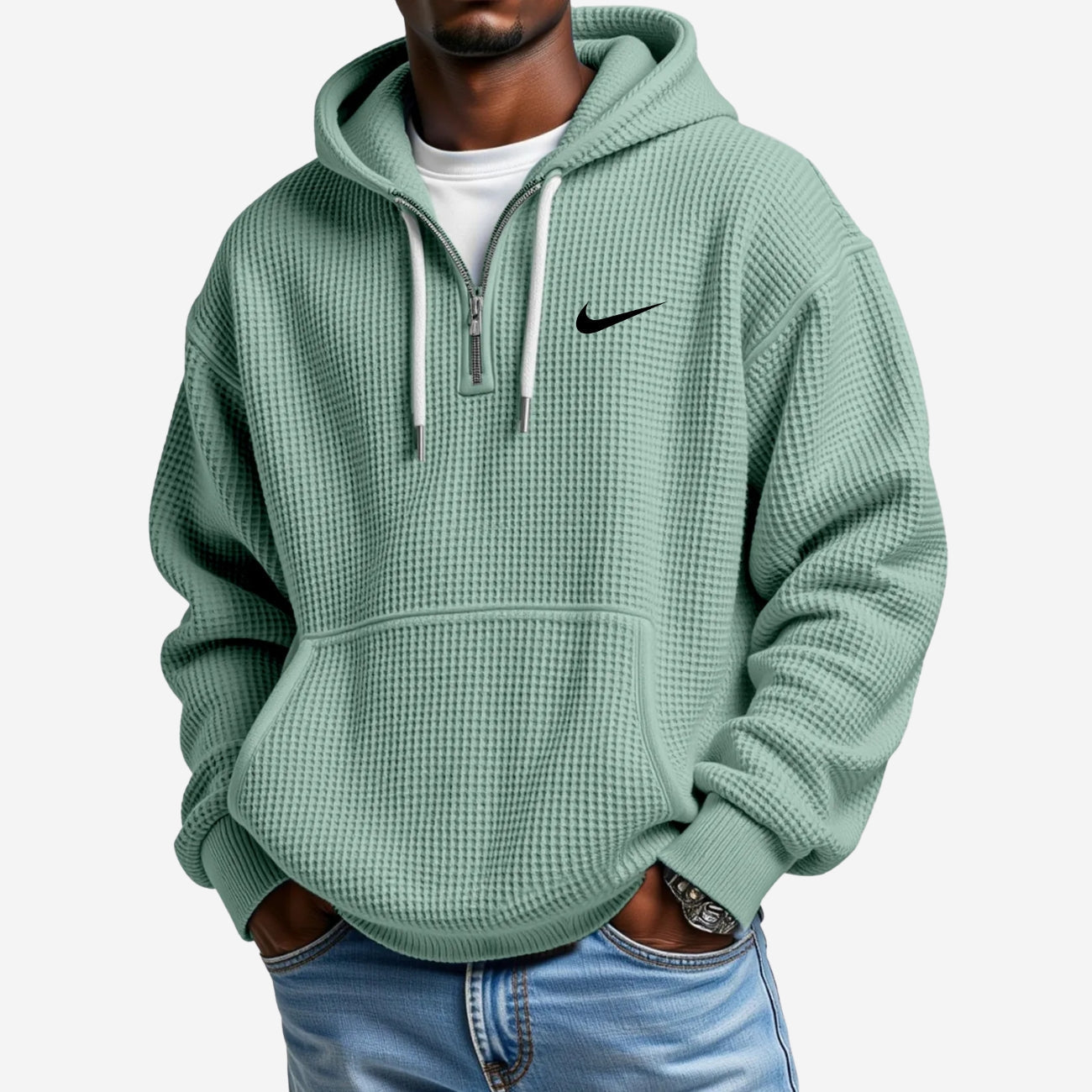 Texturerad Hoodie - UTFÖRSÄLJNINGSPRIS