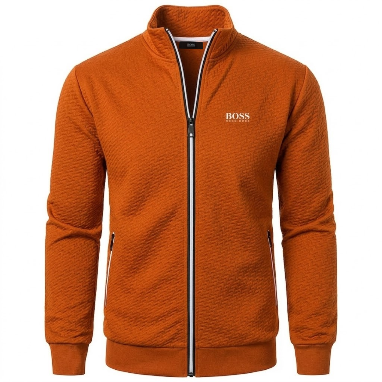 2026 Texturerad Zip-up Jacka - Utförsäljning