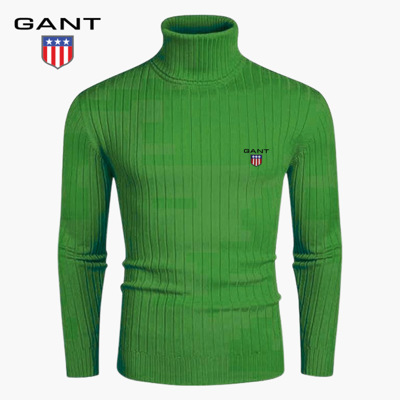 Slim-Fit Stickad Polokrage || Modern Comfort Collection