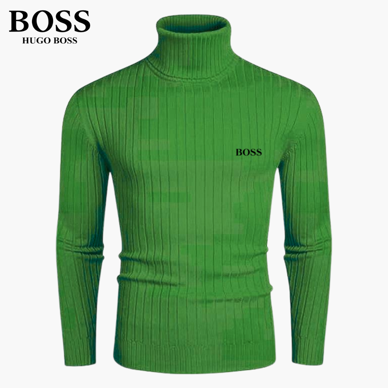 Slim-Fit Stickad Polokrage || Modern Comfort Collection