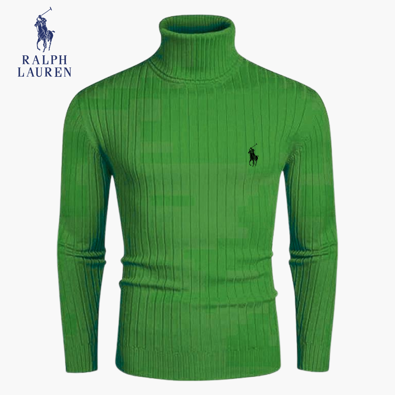 Slim-Fit Stickad Polokrage || Modern Comfort Collection