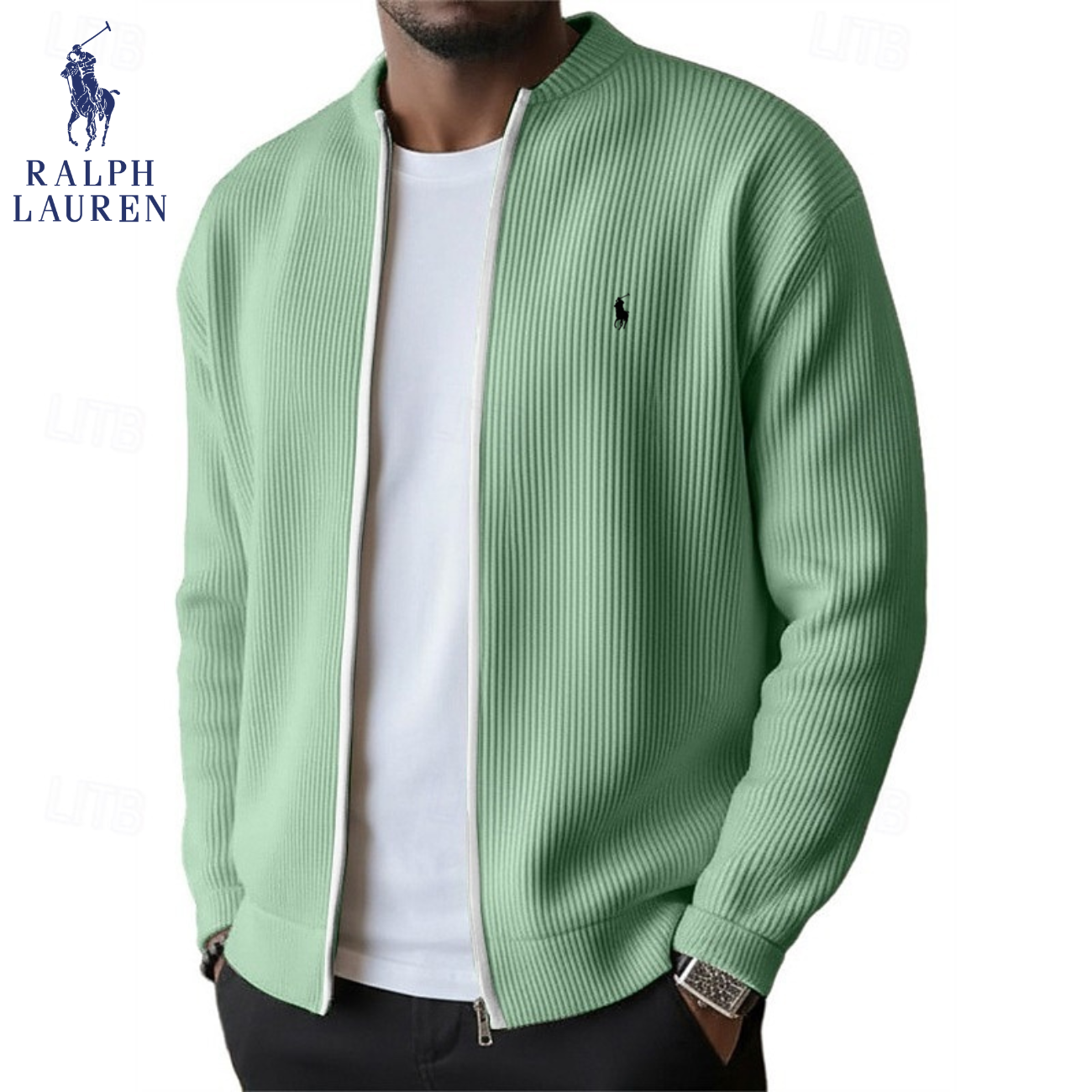 2026 Herrens Ribbade Zip-Up Tröja || Utförsäljning