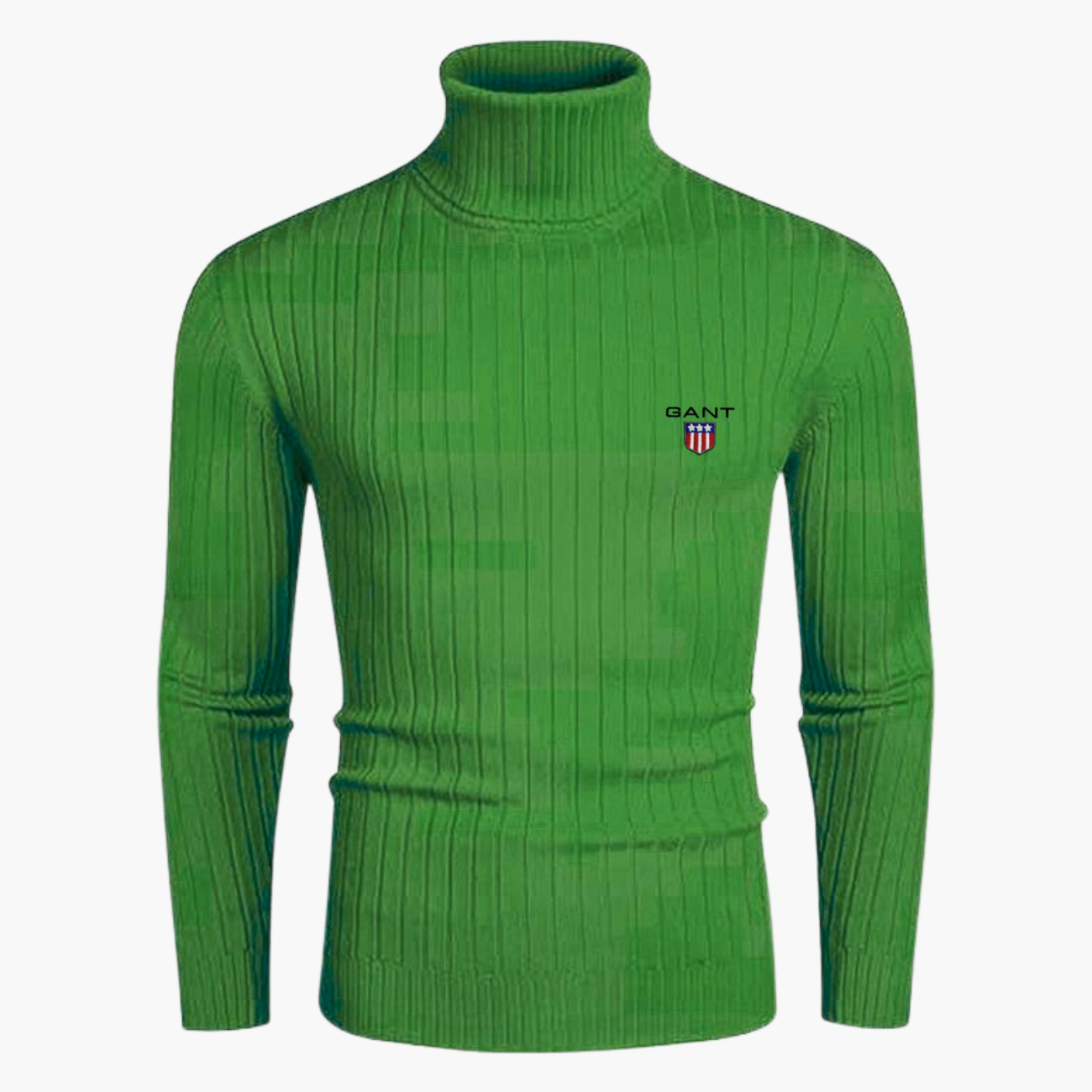 Slim-Fit Stickad Polokrage || Modern Comfort Collection