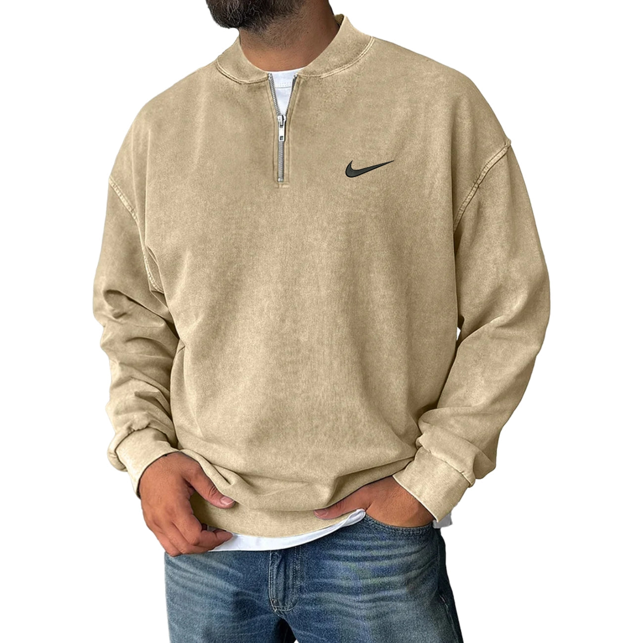 Casual Sweatshirt med Halvdragkedja - UTFÖRSÄLJNING