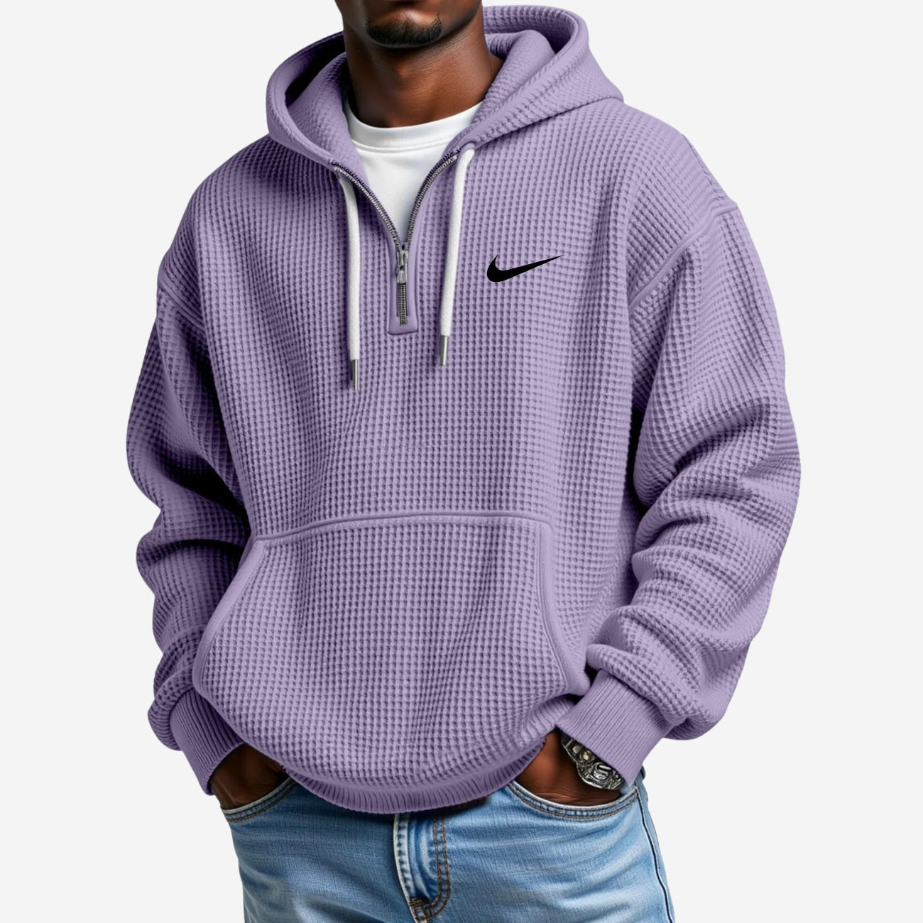 Texturerad Hoodie - UTFÖRSÄLJNINGSPRIS