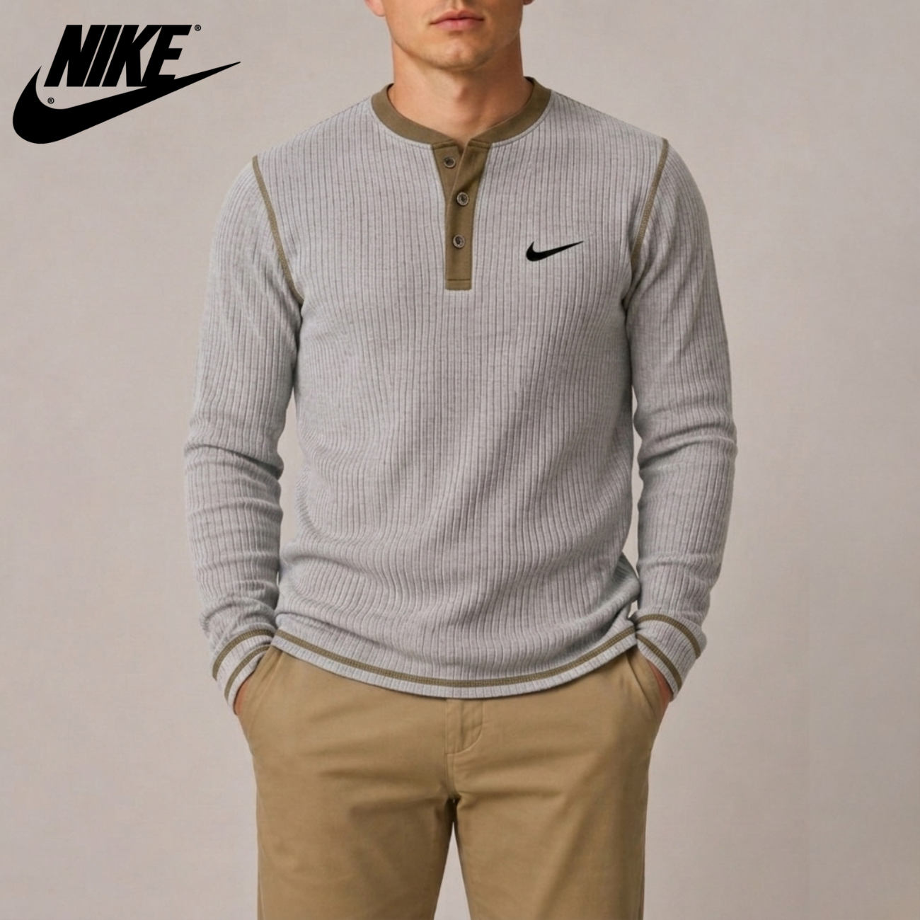 Ribbstickad Henley || Utförsäljning