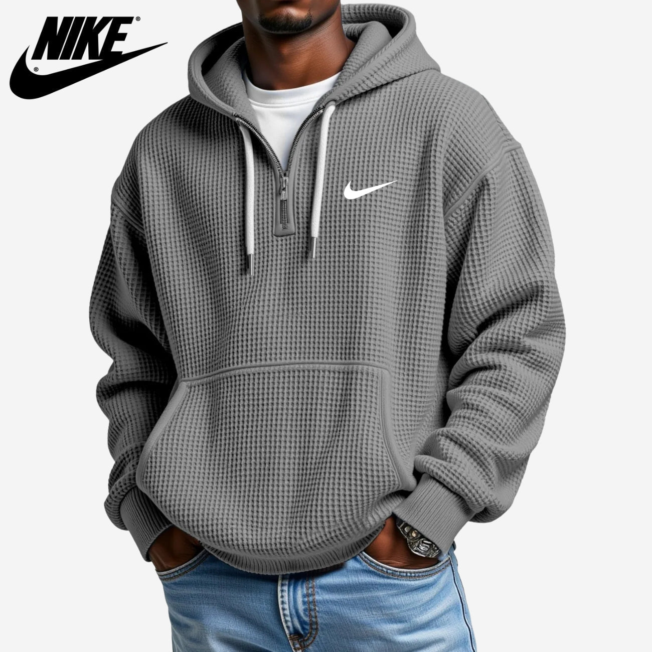 Texturerad Hoodie || UTFÖRSÄLJNINGSPRIS