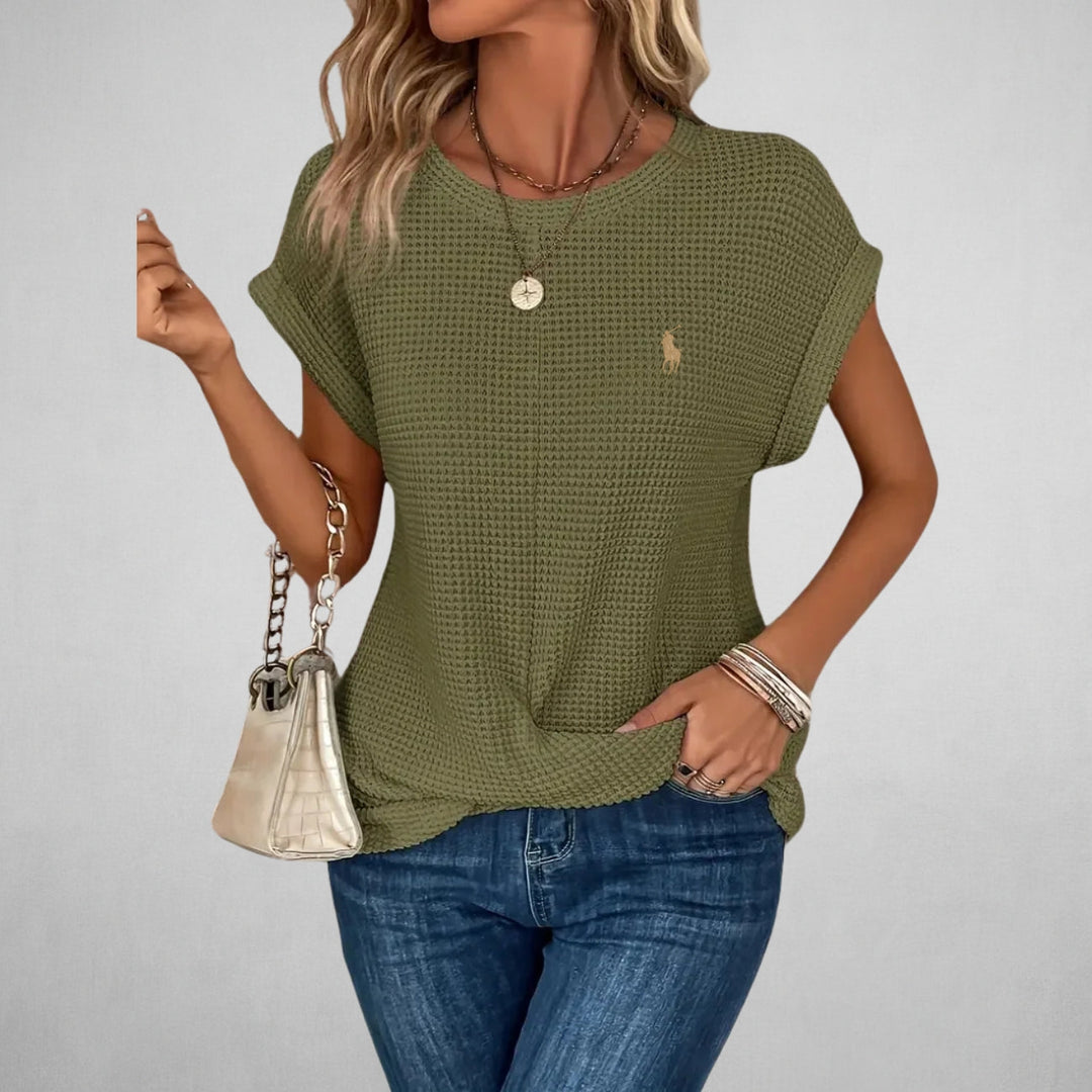 Vardaglig Textur-T-shirt - UTFÖRSÄLJNING