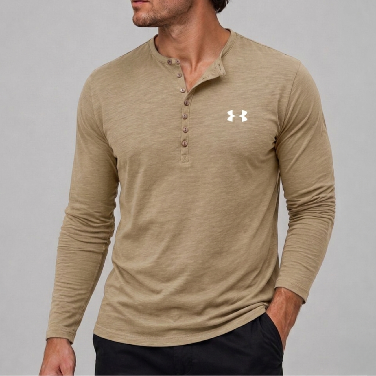 Långärmad Henley - Utförsäljning