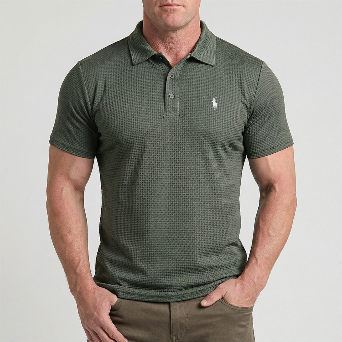 Waffle-Weave Tech Polo - Utförsäljning