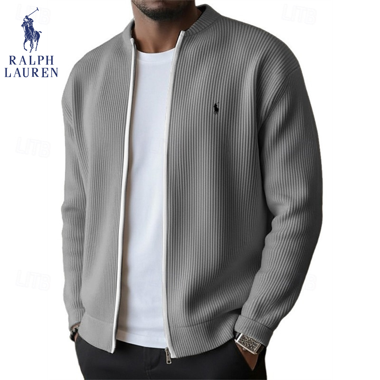 2026 Herrens Ribbade Zip-Up Tröja || Utförsäljning