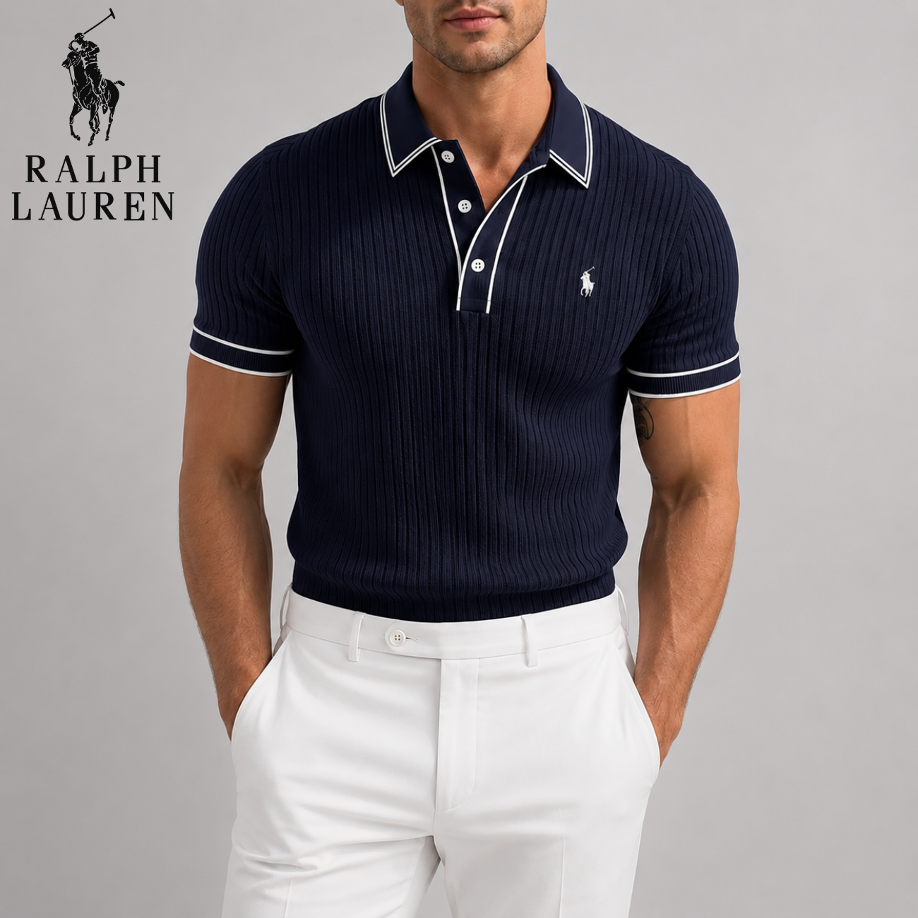 Core Luxe Ribbed Polo || Utförsäljning