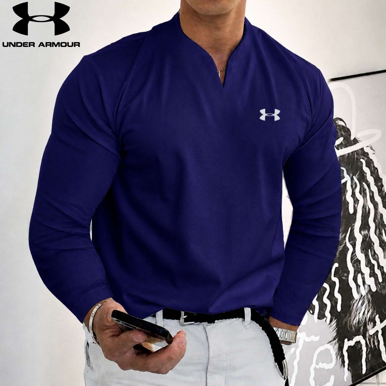Herr Elite Performance Långärmad Henley || Utförsäljning