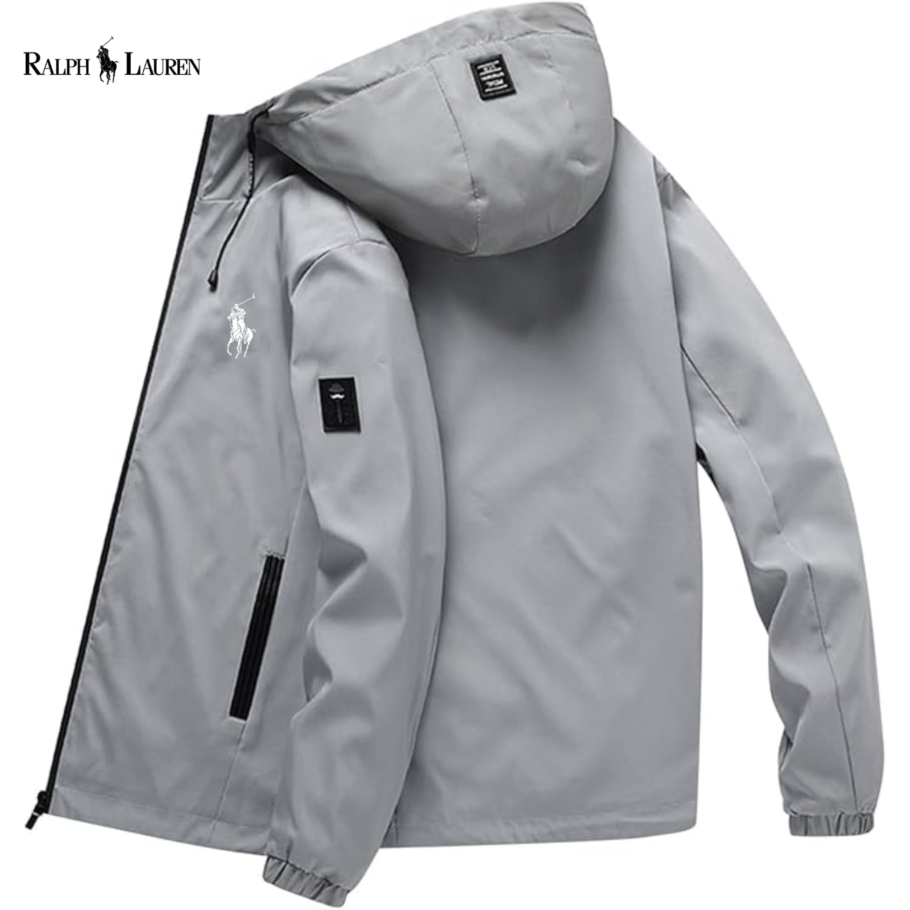 Teknisk Jacka med Huva i Urban Stil