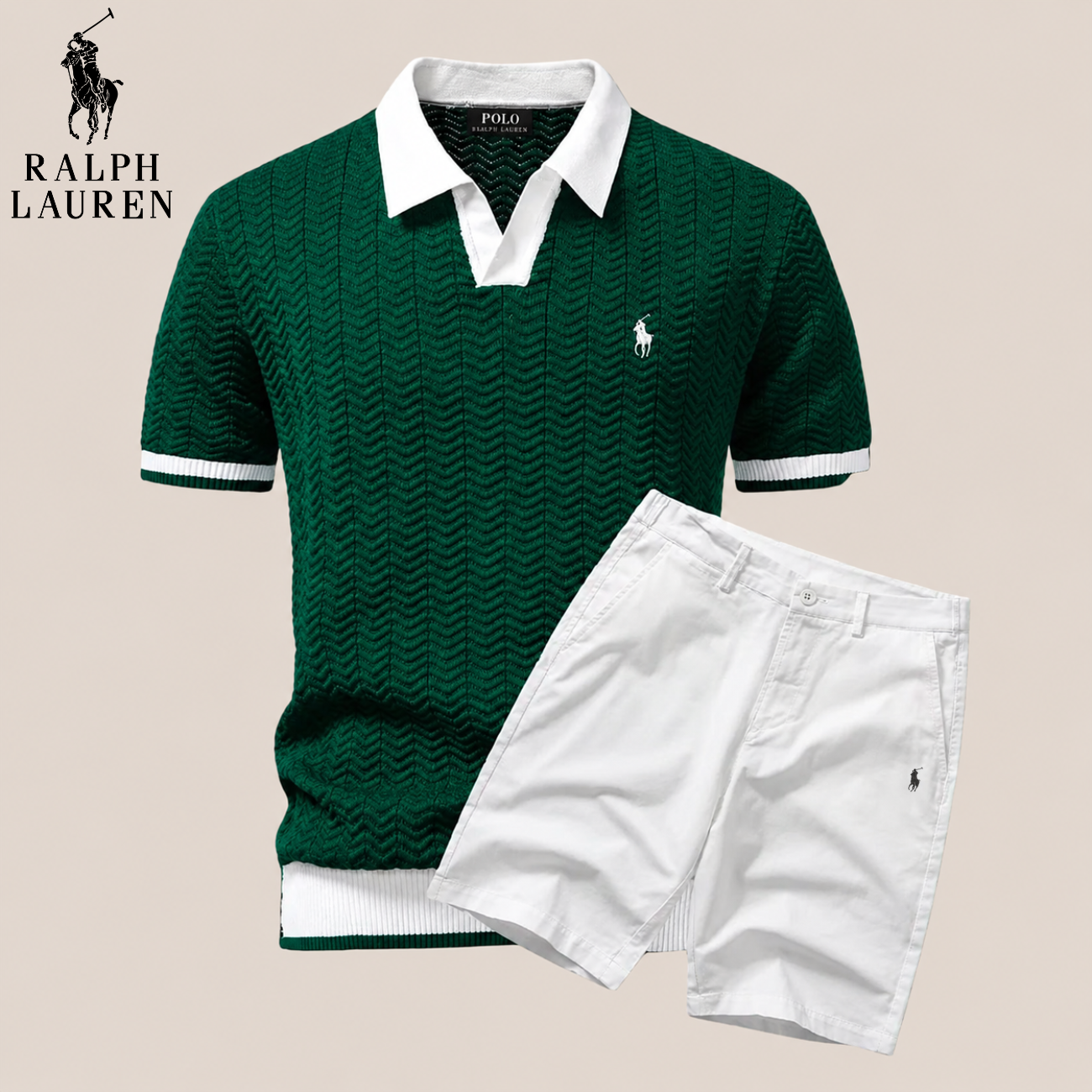 Klassiskt Stickad Polo-set || Utförsäljning
