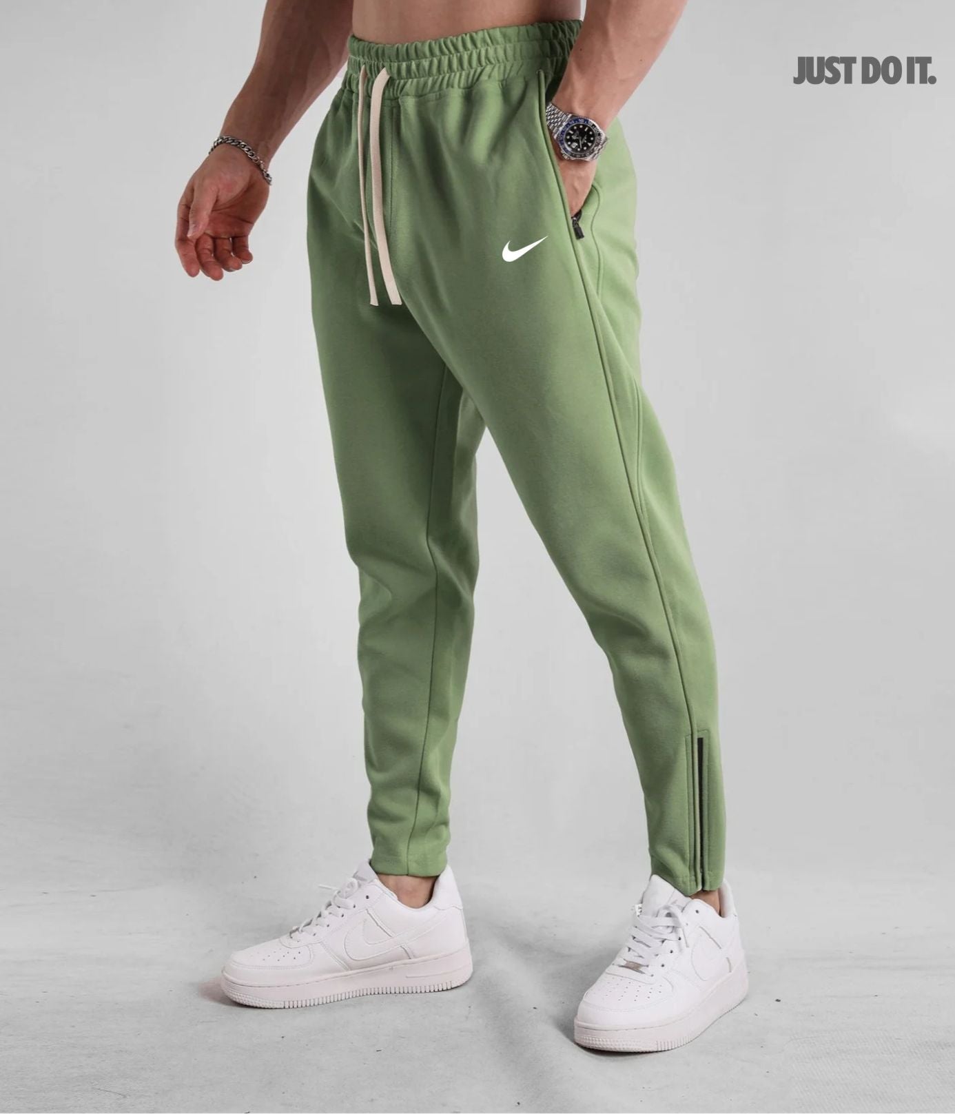 Streetwearbyxor - Med Dragkedja vid Fotleden