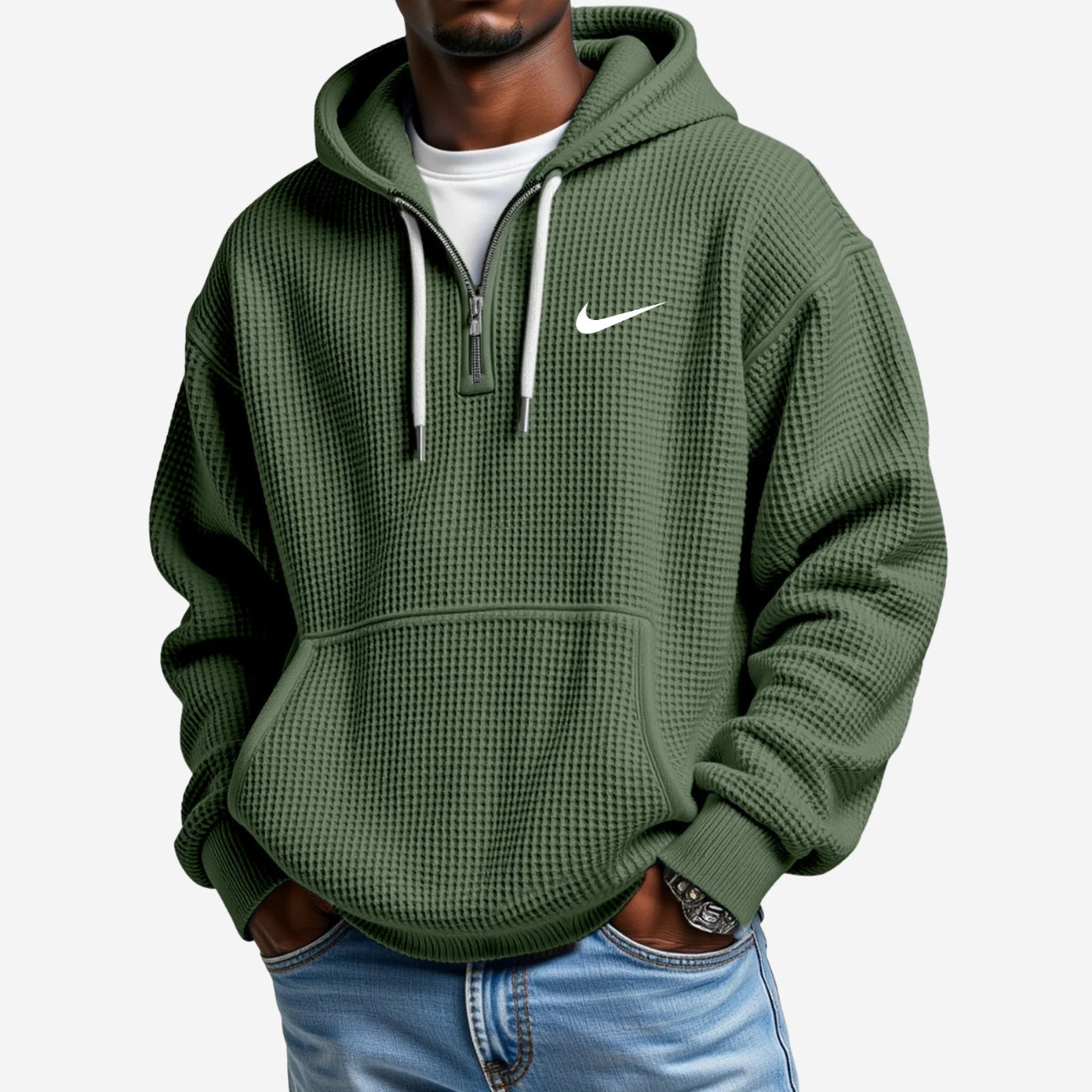 Texturerad Hoodie - UTFÖRSÄLJNINGSPRIS