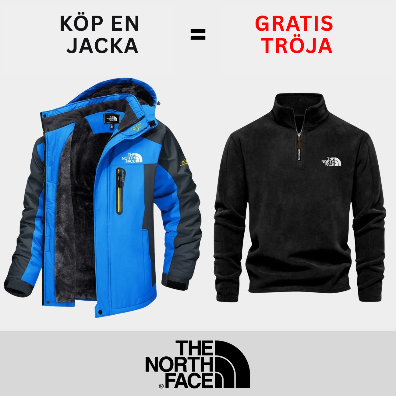 Isolerad utomhusjacka + Gratis tröja || Erbjudande under begränsad tid