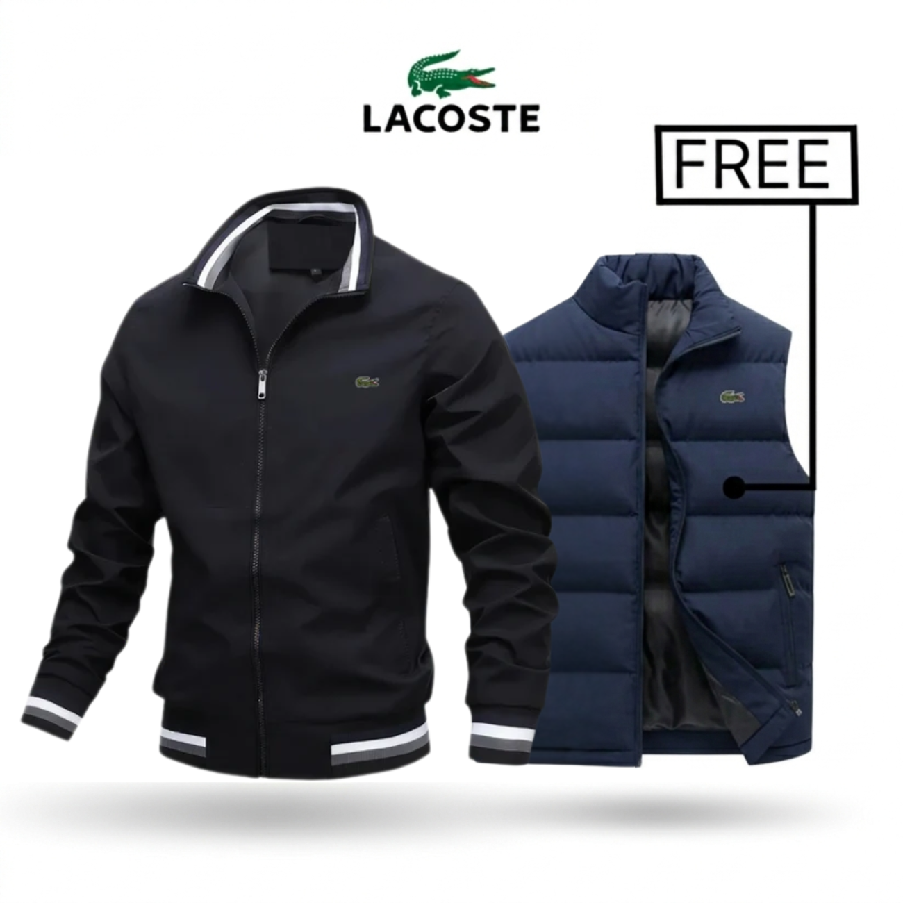 2026 Jacka med dragkedja + Termoväst – Köp 1 få 1 gratis || Utförsäljning