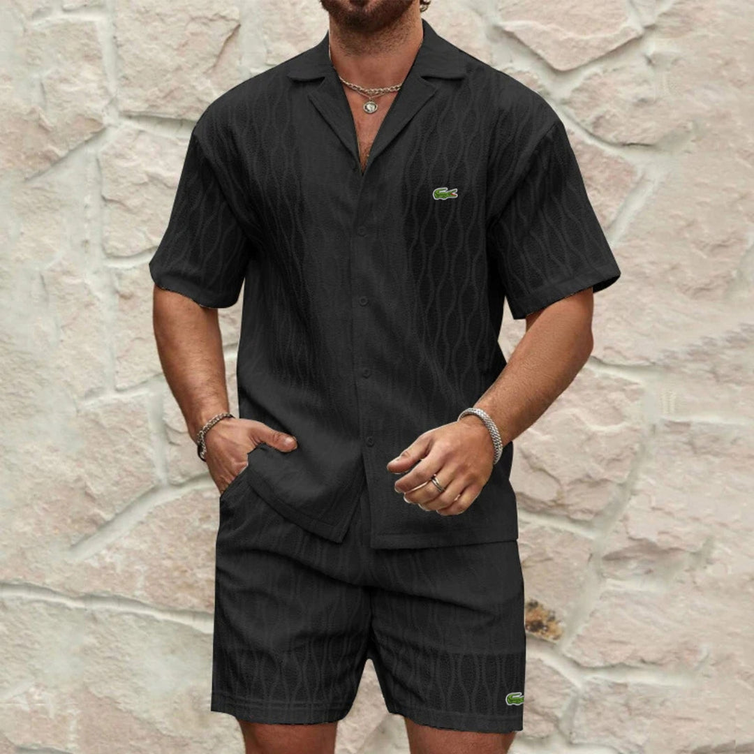 Sommarset Skjorta & Texturerade Shorts - REA
