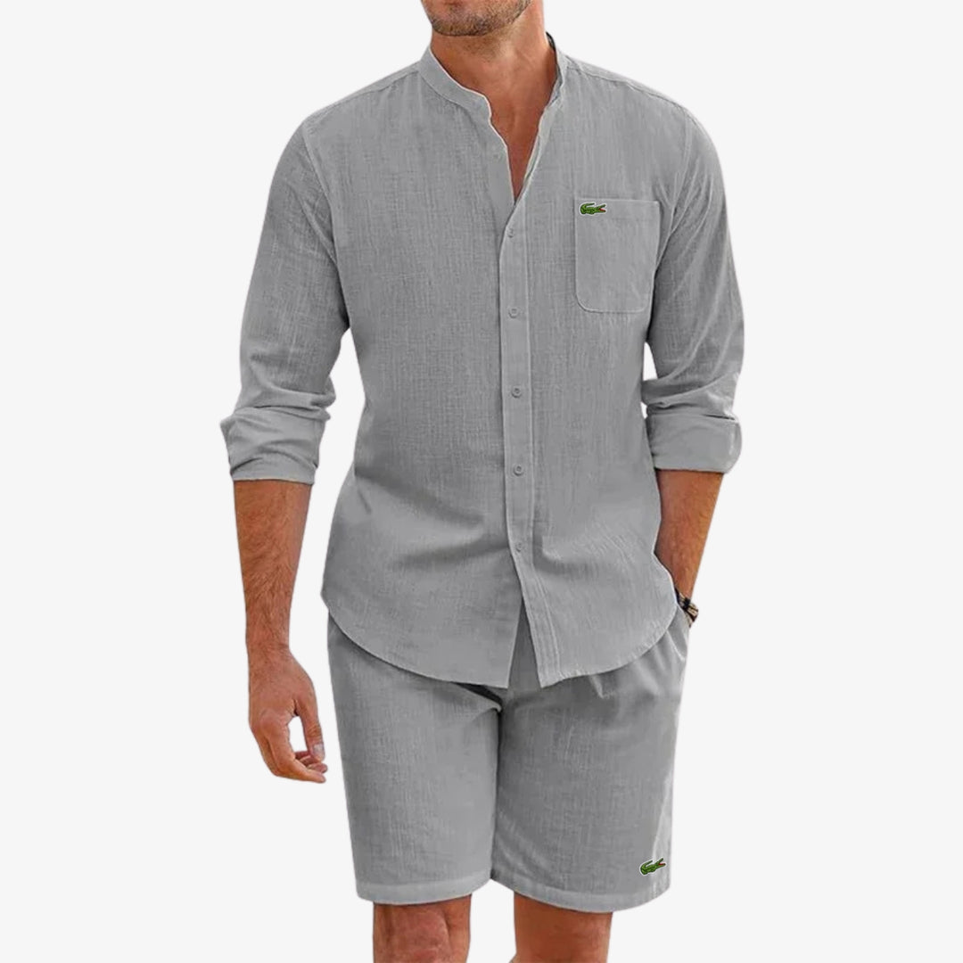 Elegant set med skjorta & shorts - UTFÖRSÄLJNING