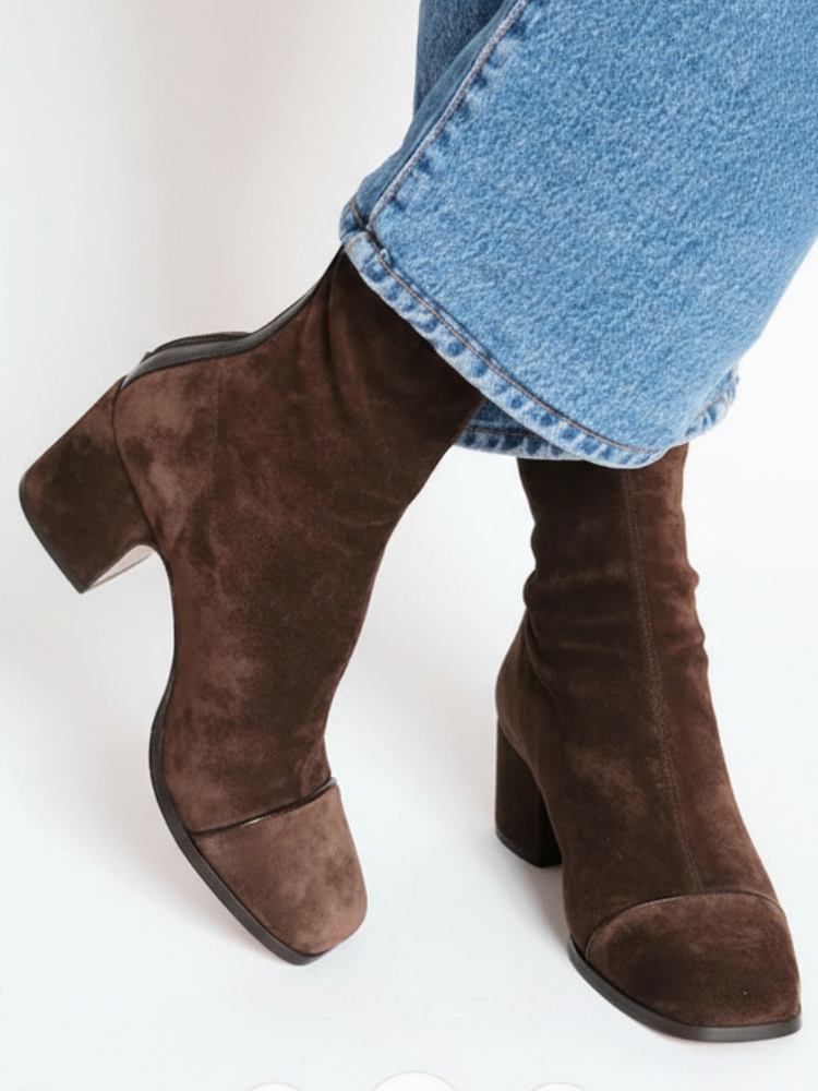 Klassiska ankelboots i mocka – Utförsäljning