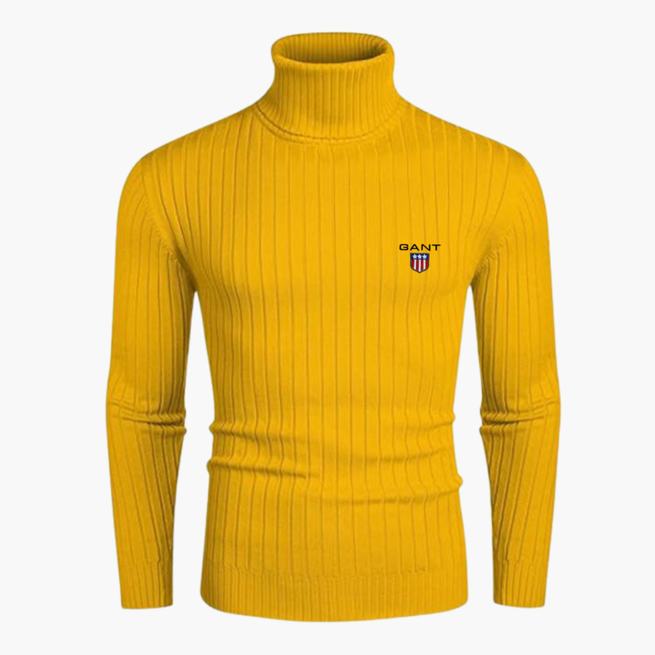 Slim-Fit Stickad Polokrage || Modern Comfort Collection