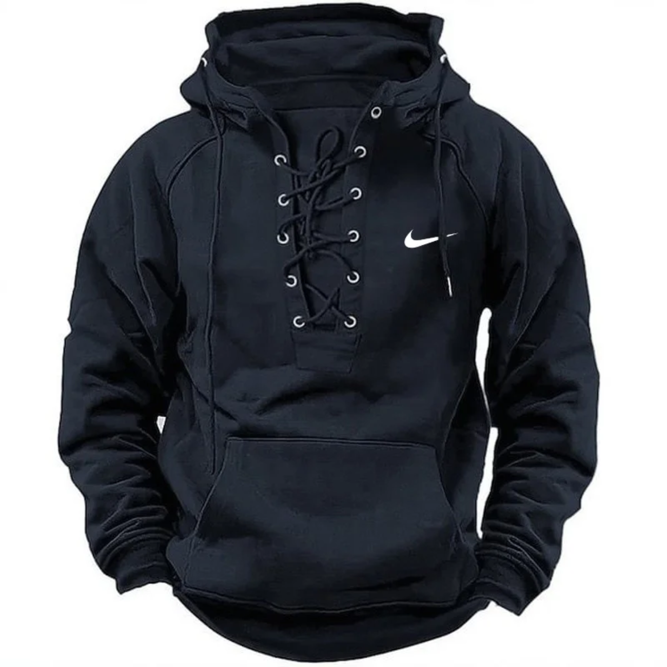 2026 Fritids Hoodie med Snörning - Utförsäljning