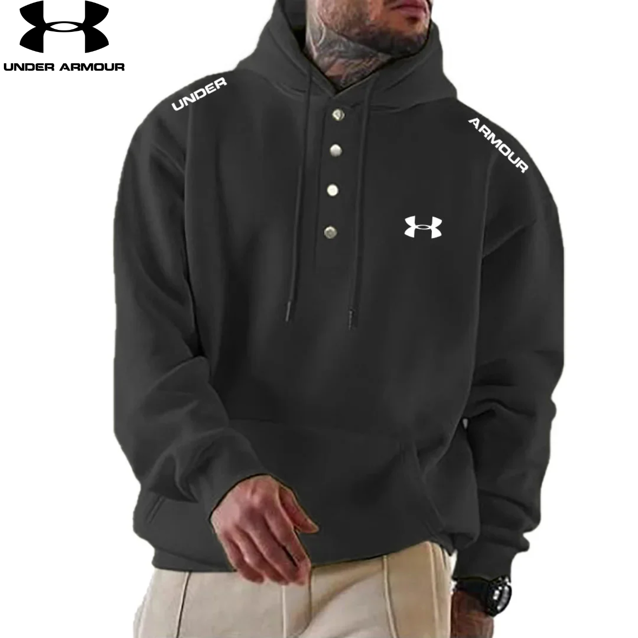 2026 Modern knapp-hoodie || Utförsäljning