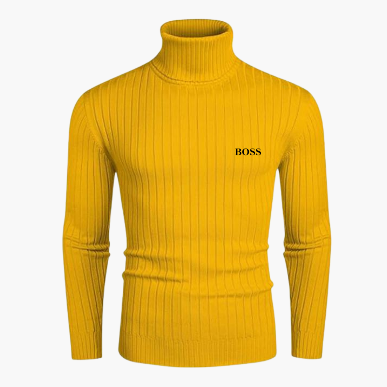 Slim-Fit Stickad Polokrage || Modern Comfort Collection