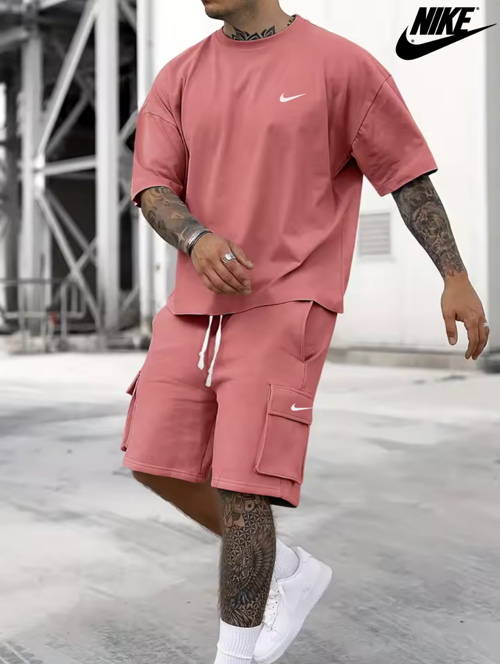 Dusty Rose Utility Tvådelat Set || Utförsäljning