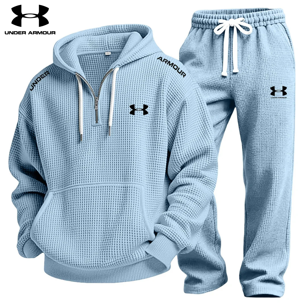 Prestandaset med Våffelstickad Hoodie och Joggingbyxa || Utförsäljning