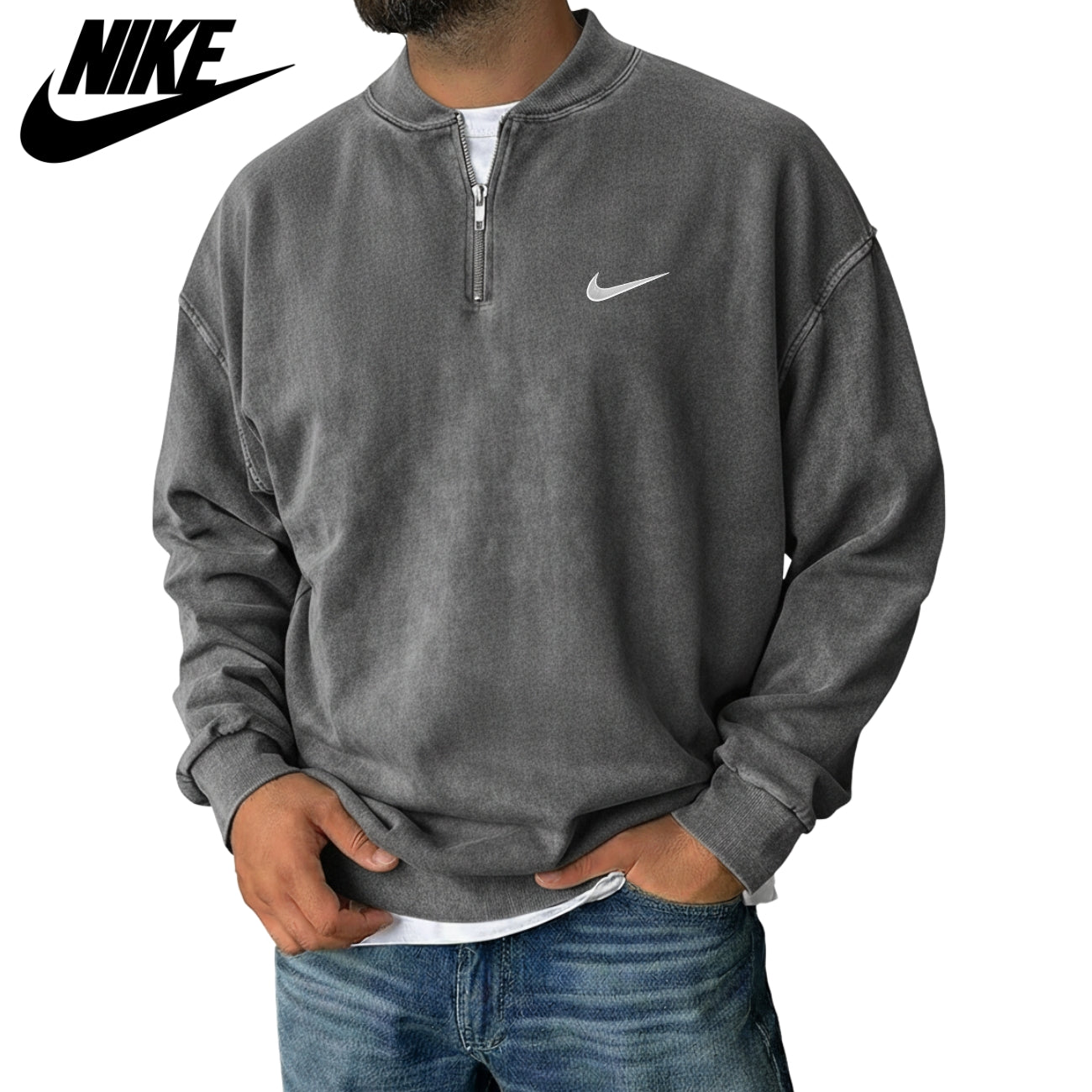 Casual Sweatshirt med Halvdragkedja || UTFÖRSÄLJNING