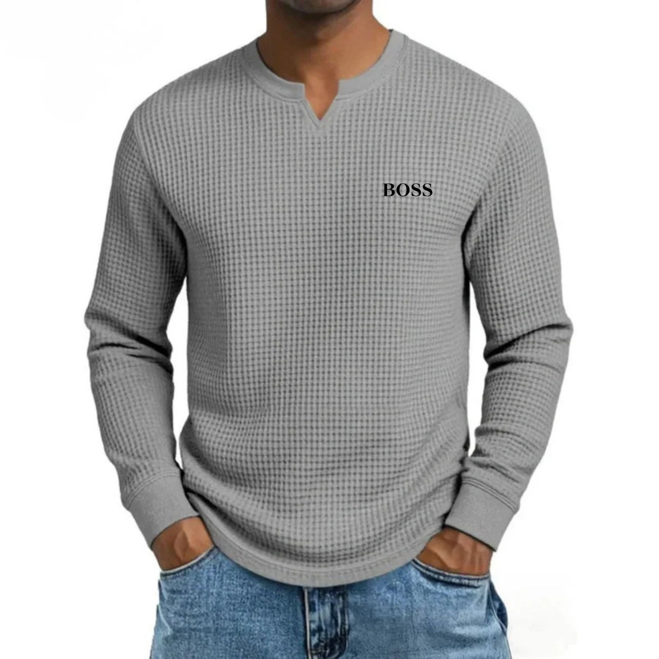 2026 Våffelstickad tröja i smart casual-stil - Begränsad Upplaga