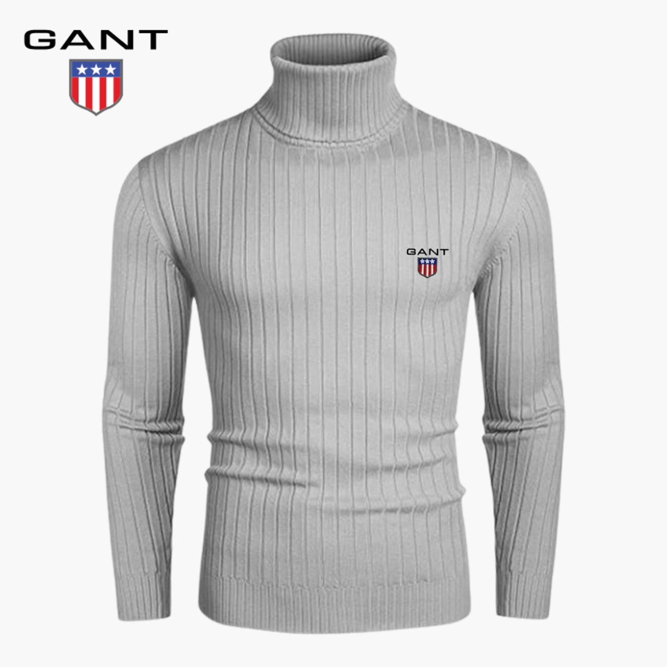 Slim-Fit Stickad Polokrage || Modern Comfort Collection
