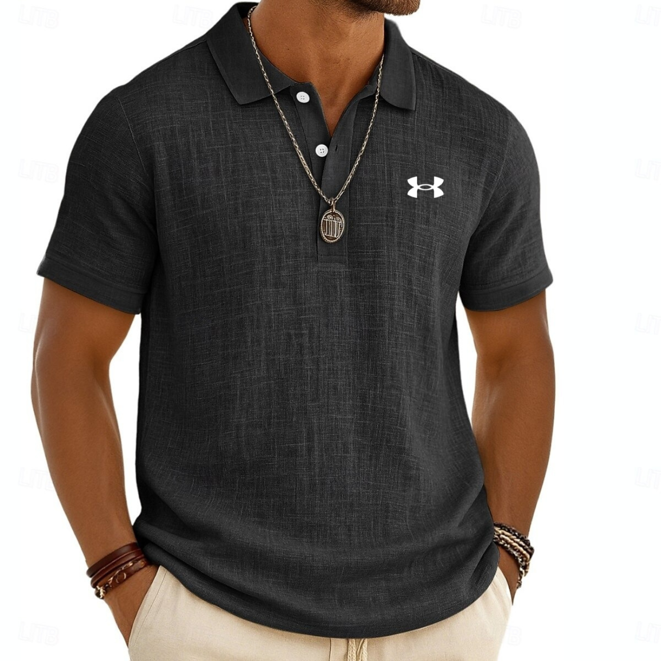 Modern strukturerad polo - utförsäljning