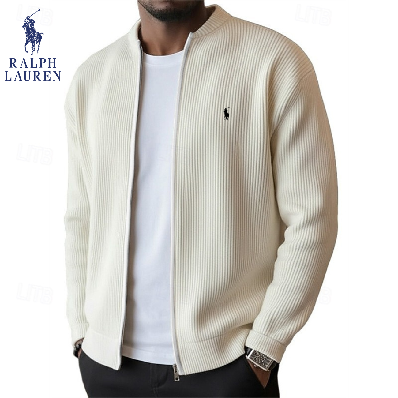 2026 Herrens Ribbade Zip-Up Tröja || Utförsäljning
